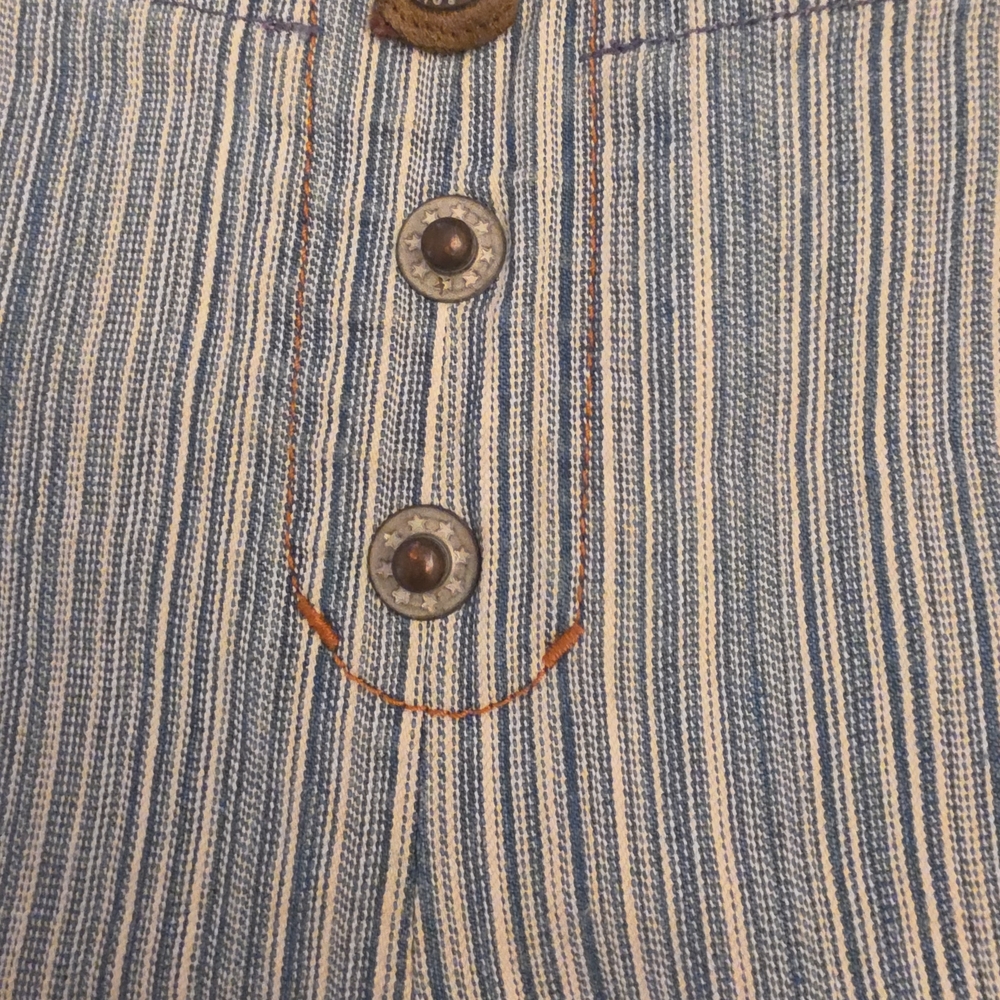Gasoline Stretchy Blue Striped Pants - Picture 8 of 9